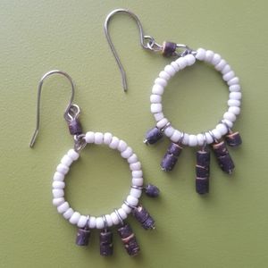 Beachy Round beaded earrings